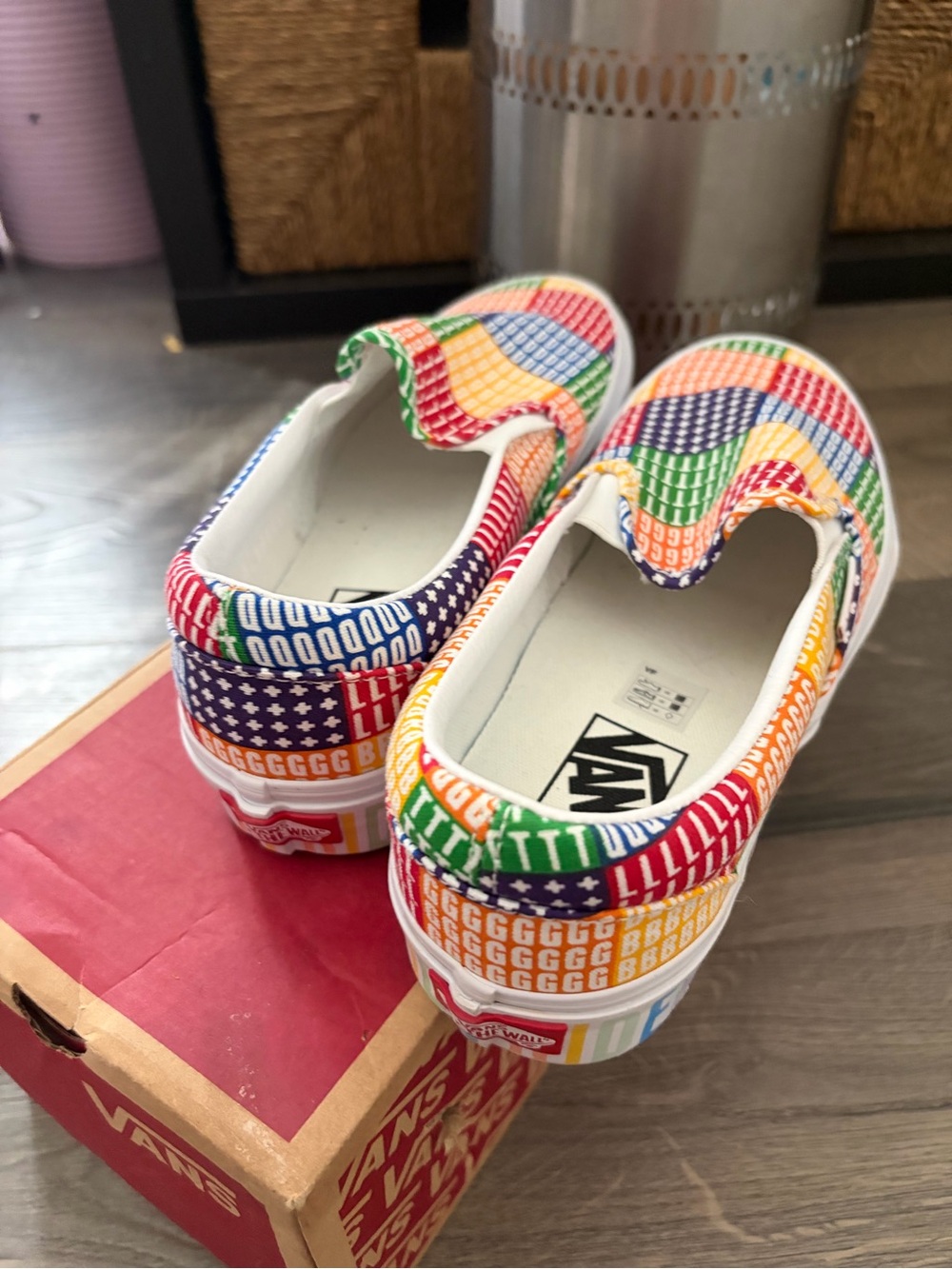 Vans Women's Multicolor Pride Patchwork Slip-On Sneakers